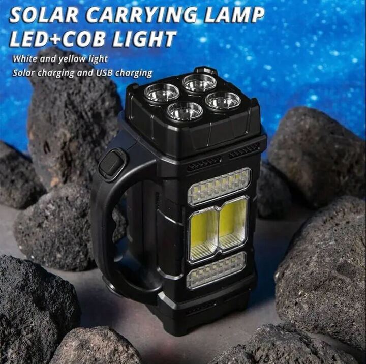 All-in-One Solar Light & Powerbank – For Camping, Loadshedding & More