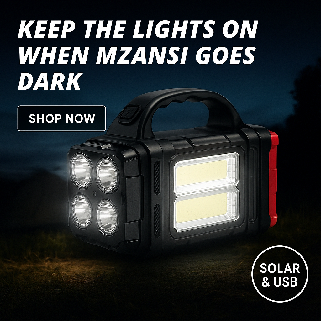 All-in-One Solar Light & Powerbank – For Camping, Loadshedding & More