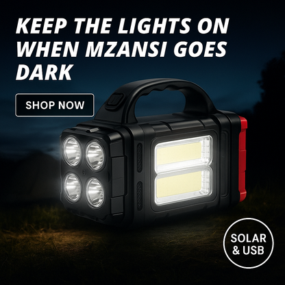 All-in-One Solar Light & Powerbank – For Camping, Loadshedding & More