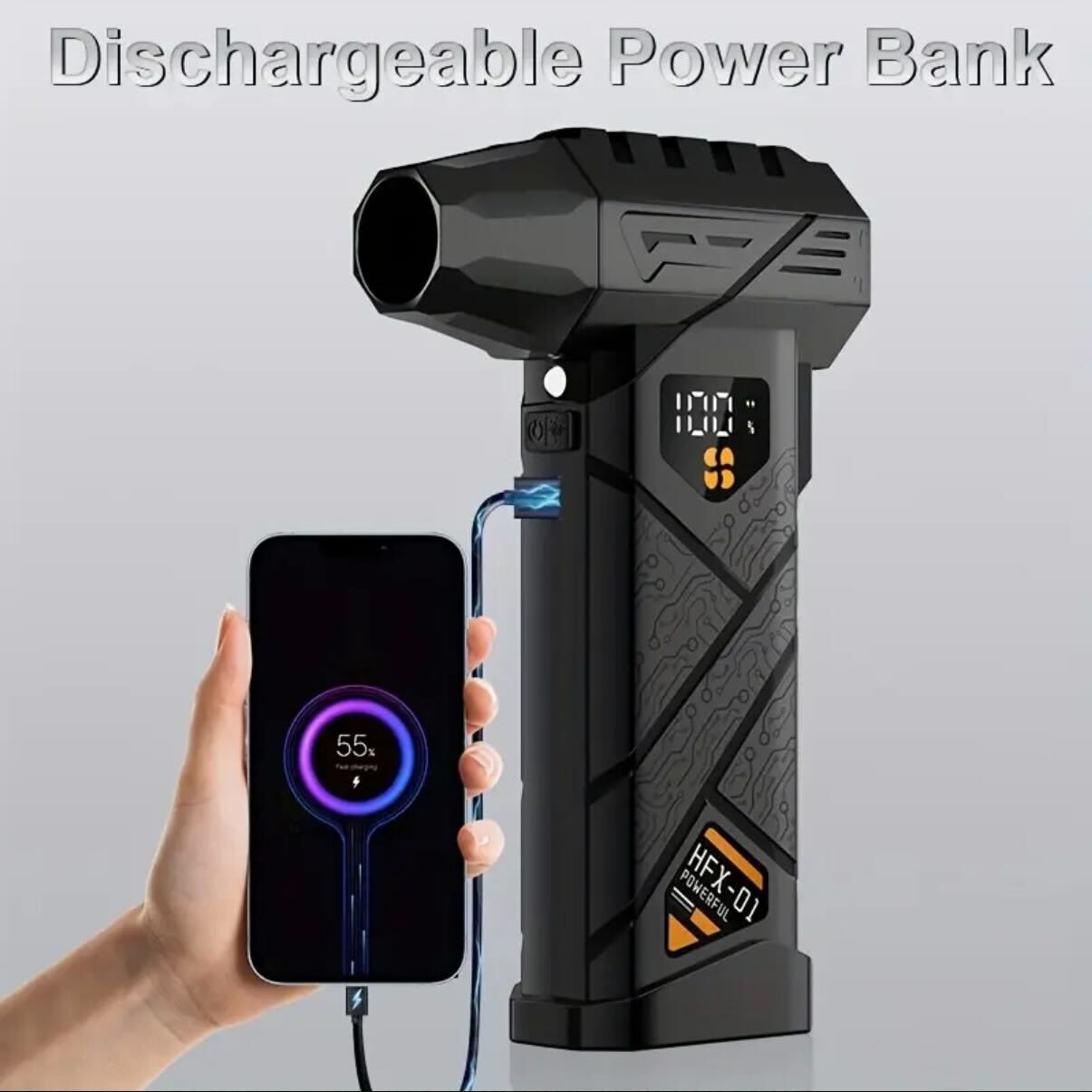 XZXY HFX-01 Turbo Air Duster – 150,000RPM Cordless Power Cleaner with LED Display & Dual Battery