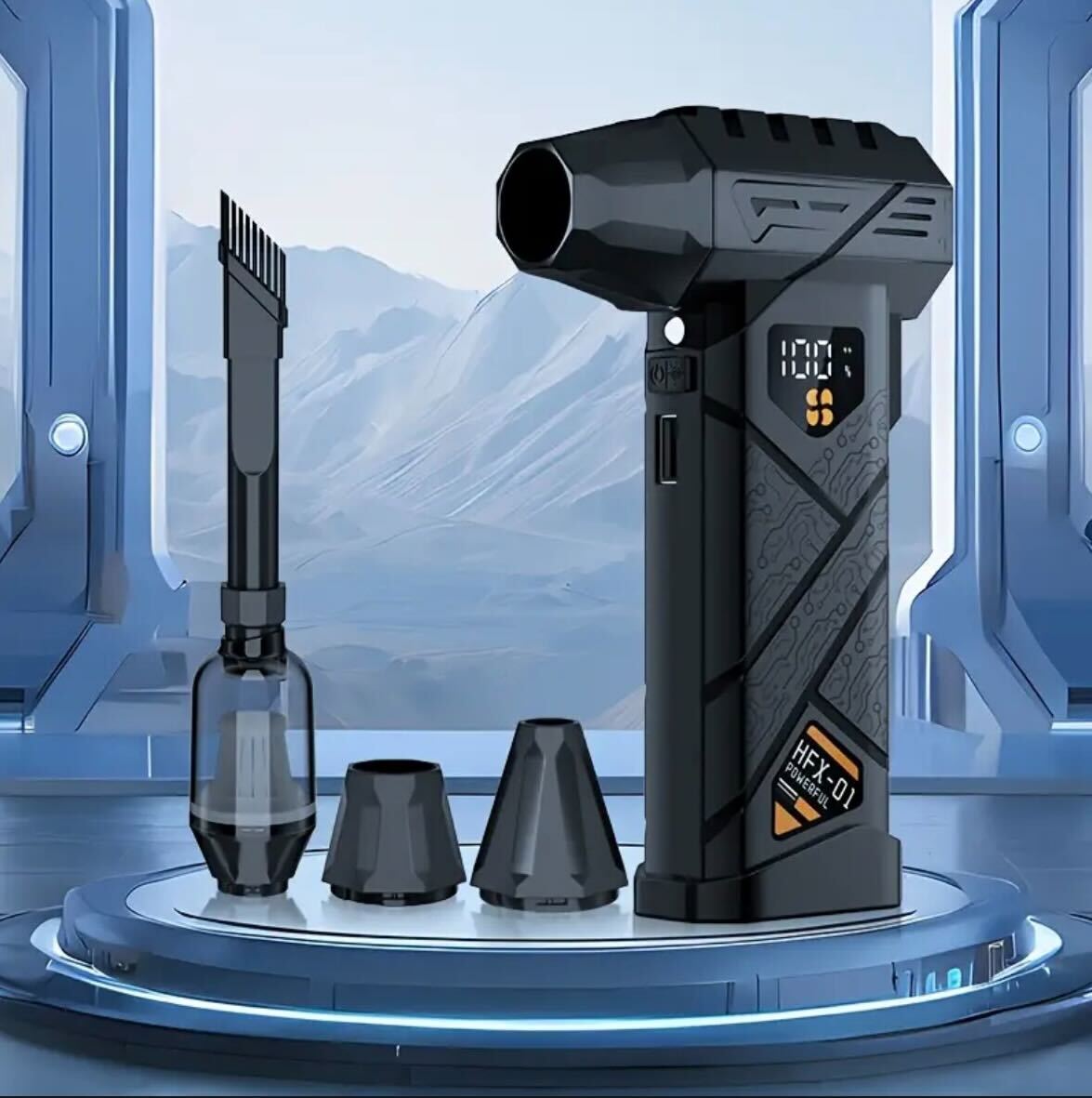 XZXY HFX-01 Turbo Air Duster – 150,000RPM Cordless Power Cleaner with LED Display & Dual Battery